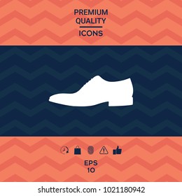 Men's shoe icon. Menu item in the web design