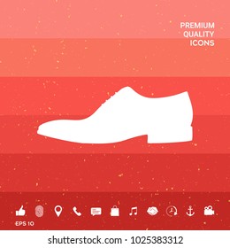 Men's shoe icon. Menu item in the web design