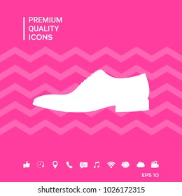Men's shoe icon. Menu item in the web design