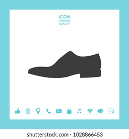 Men's shoe icon. Menu item in the web design