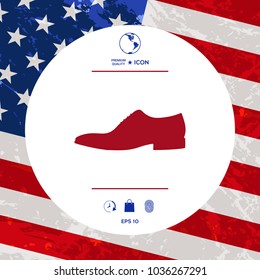 Men's shoe icon. Menu item in the web design