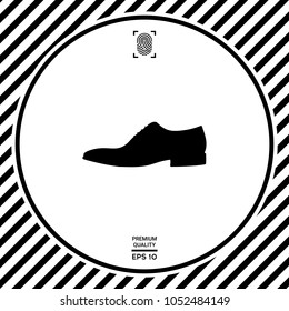 Men's shoe icon. Menu item in the web design
