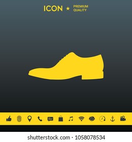 Men's shoe icon. Menu item in the web design