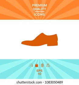Men's shoe icon. Menu item in the web design