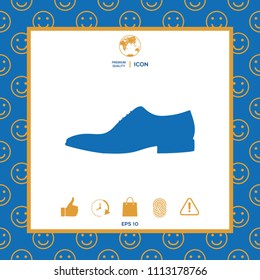 Men's shoe icon. Menu item in the web design