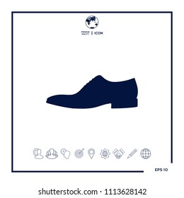 Men's shoe icon. Menu item in the web design