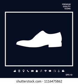 Men's shoe icon. Menu item in the web design