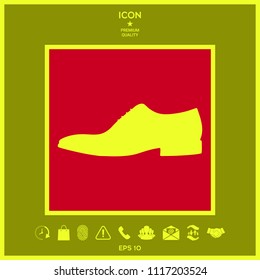 Men's shoe icon. Menu item in the web design
