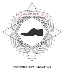Men's shoe icon. Menu item in the web design