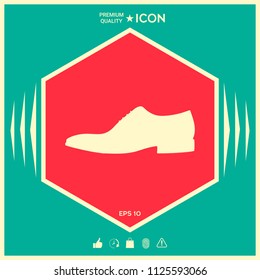 Men's shoe icon. Menu item in the web design