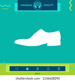 Men's shoe icon. Menu item in the web design
