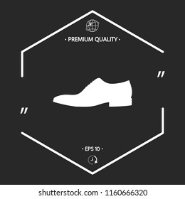 Men's shoe icon. Menu item in the web design