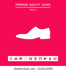 Men's shoe icon. Menu item in the web design