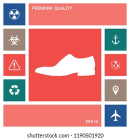 Men's shoe icon. Menu item in the web design