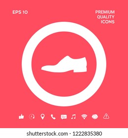 Men's shoe icon. Menu item in the web design