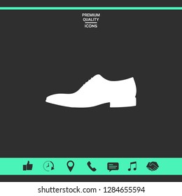 Men's shoe icon. Menu item in the web design