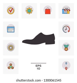 Men's shoe icon. Menu item in the web design