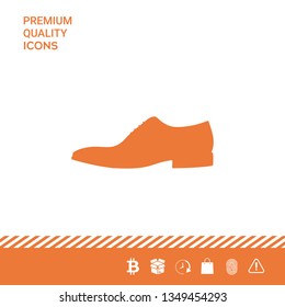 Men's shoe icon. Menu item in the web design