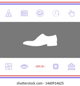 Men's shoe icon. Menu item in the web design
