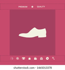Men's shoe icon. Menu item in the web design