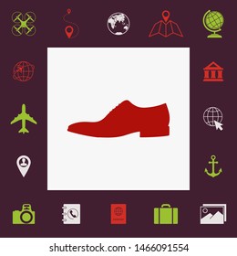 Men's shoe icon. Menu item in the web design