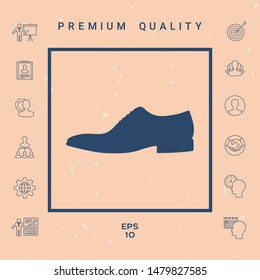 Men's shoe icon. Menu item in the web design