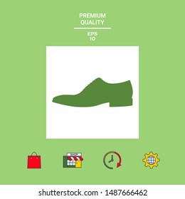 Men's shoe icon. Menu item in the web design