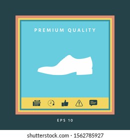 Men's shoe icon. Menu item in the web design