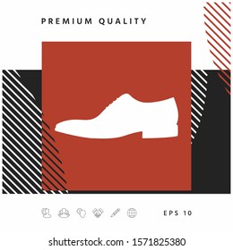 Men's shoe icon. Menu item in the web design