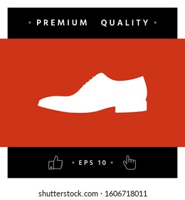 Men's shoe icon. Menu item in the web design