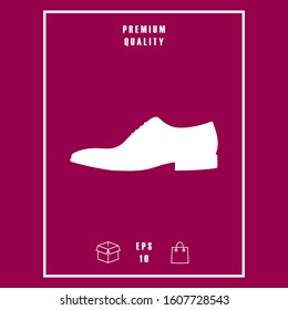 Men's shoe icon. Menu item in the web design