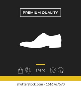 Men's shoe icon. Menu item in the web design