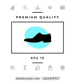 Men's shoe icon. Menu item in the web design