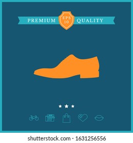 Men's shoe icon. Menu item in the web design