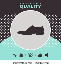 Men's shoe icon. Menu item in the web design