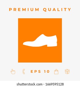 Men's shoe icon. Menu item in the web design