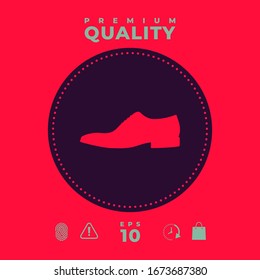 Men's shoe icon. Menu item in the web design