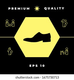 Men's shoe icon. Menu item in the web design