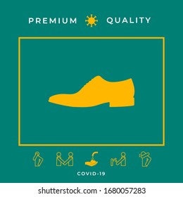 Men's shoe icon. Menu item in the web design
