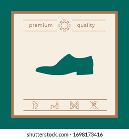 Men's shoe icon. Menu item in the web design