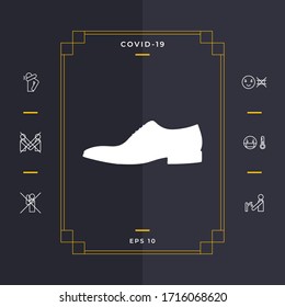 Men's shoe icon. Menu item in the web design