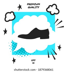 Men's shoe icon. Menu item in the web design