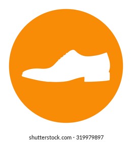 Men's shoe icon. Menu item in the web design.