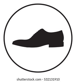 Men's shoe icon. Menu item in the web design