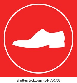 Men's shoe icon. Menu item in the web design