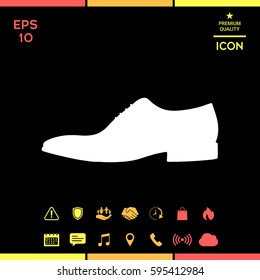 Men's shoe icon. Menu item in the web design