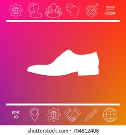 Men's shoe icon. Menu item in the web design