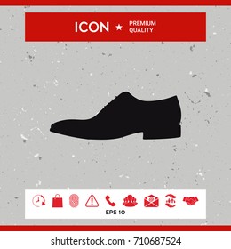 Men's shoe icon. Menu item in the web design
