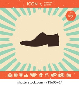 Men's shoe icon. Menu item in the web design