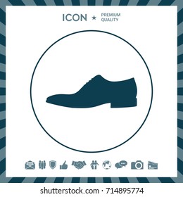 Men's shoe icon. Menu item in the web design